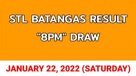 stl batangas 3rd draw result today 8pm|STL Batangas Online .